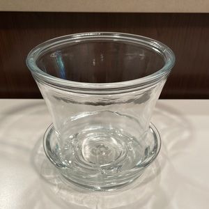 Terrain Glass Terrarium/Planter with drainage hole and saucer